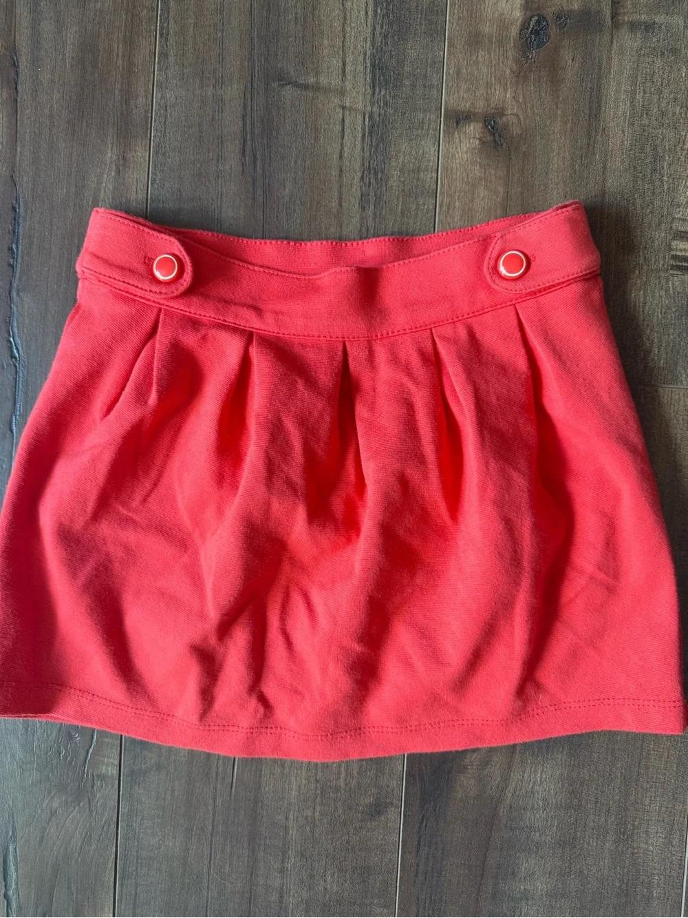 Gymboree girls outfit orange skirt navy blue polka dot top 6